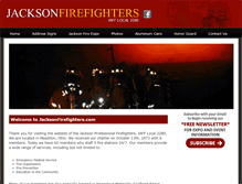Tablet Screenshot of jacksonfirefighters.com